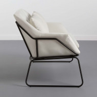 SOFA VELVET CREMA 124X77X79,5CM THINIA HOME