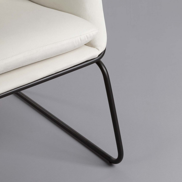 SOFA VELVET CREMA 124X77X79,5CM THINIA HOME