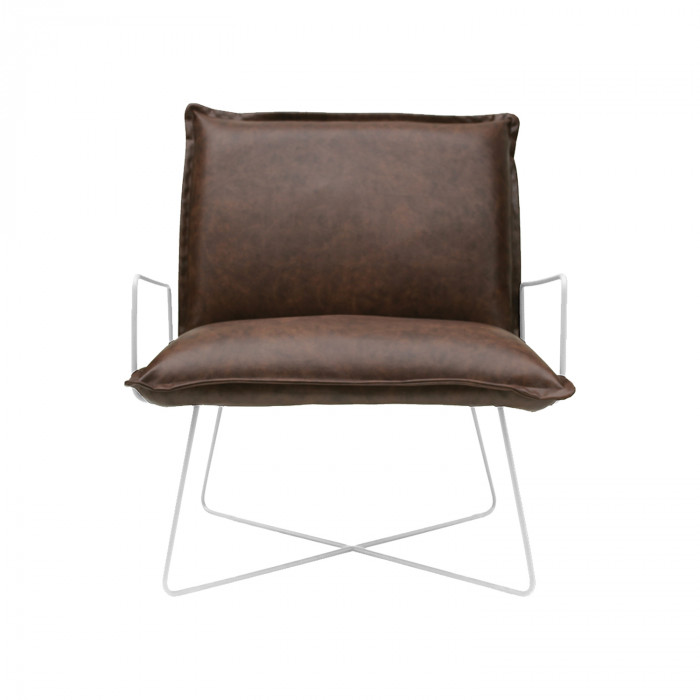 SILLON SENIOR MARRON/CREMA 73X74X84CM THINIA HOME