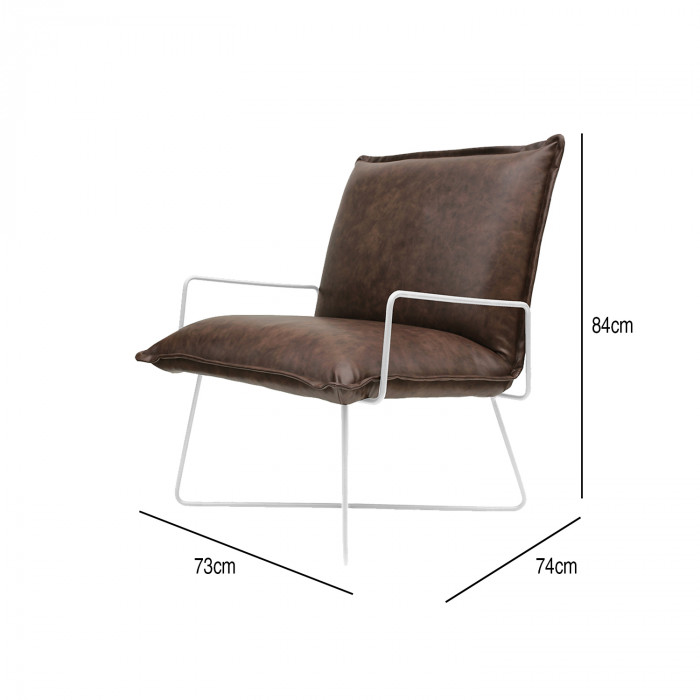 SILLON SENIOR MARRON/CREMA 73X74X84CM THINIA HOME
