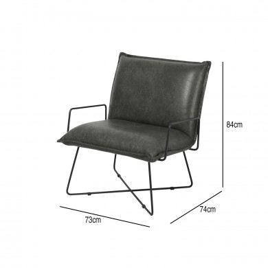 SILLON SENIOR NEGRO/NEGRO 73X74X84CM THINIA HOME SILLON SENIOR NEGRO/NEGRO 73X74X84CM THINIA HOME