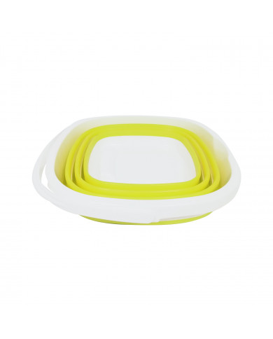 CUBO PLEGABLE CUADRADO AMARILLO 29,5X29,5X23,5CM 7HOUSE