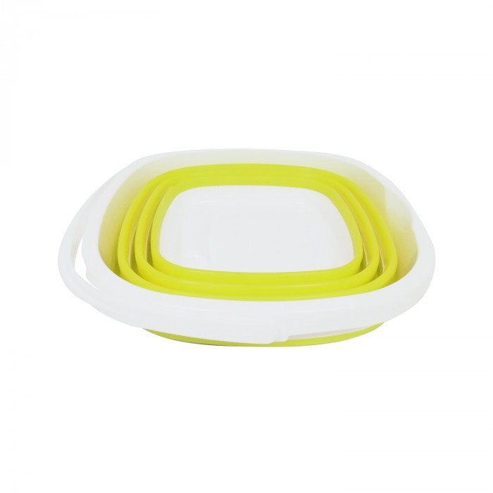 CUBO PLEGABLE CUADRADO AMARILLO 29,5X29,5X23,5CM 7HOUSE