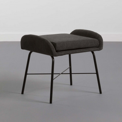 SILLON CON REPOSAPIES GRIS 66X84X100CM-52X41X45CM THINIA HOME SILLON CON REPOSAPIES GRIS 66X84X100CM-52X41X45CM THINIA HOME