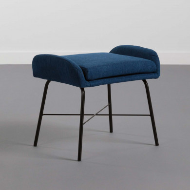 SILLON CON REPOSAPIES AZUL 66X84X100CM-52X41X45CM THINIA HOME SILLON CON REPOSAPIES AZUL 66X84X100CM-52X41X45CM THINIA HOME