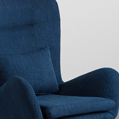 SILLON CON REPOSAPIES AZUL 66X84X100CM-52X41X45CM THINIA HOME SILLON CON REPOSAPIES AZUL 66X84X100CM-52X41X45CM THINIA HOME