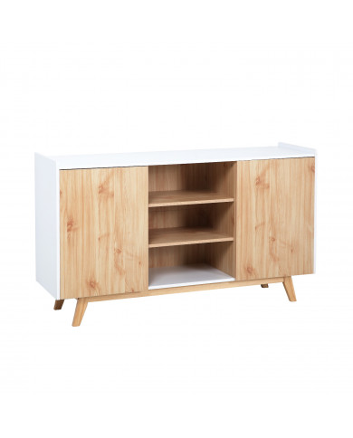 APARADOR BLANCO/NATURAL SERIE ICE 140X40X80CM THINIA HOME