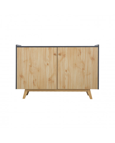 APARADOR GRIS /NATURAL SERIE ICE 120X40X80CM THINIA HOME