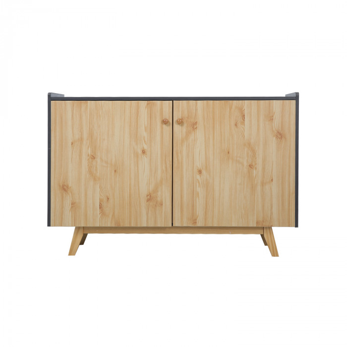 APARADOR GRIS /NATURAL SERIE ICE 120X40X80CM THINIA HOME