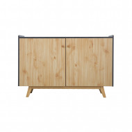 APARADOR GRIS /NATURAL SERIE ICE 120X40X80CM THINIA HOME