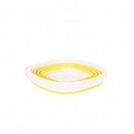 CUBO PLEGABLE CUADRADO AMARILLO 29,5X29,5X23,5CM 7HOUSE