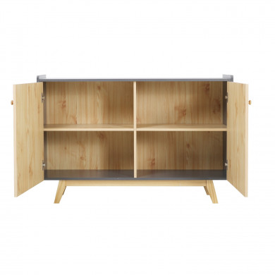 APARADOR GRIS /NATURAL SERIE ICE 120X40X80CM THINIA HOME APARADOR GRIS /NATURAL SERIE ICE 120X40X80CM THINIA HOME