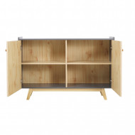 APARADOR GRIS /NATURAL SERIE ICE 120X40X80CM THINIA HOME