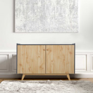 APARADOR GRIS /NATURAL SERIE ICE 120X40X80CM THINIA HOME