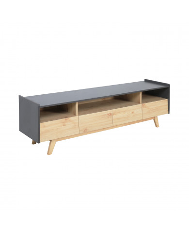 MUEBLE TV NATURAL/GRIS SERIE ICE 160X40X50CM THINIA HOME