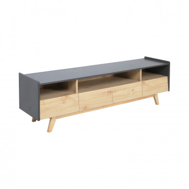 MUEBLE TV NATURAL/GRIS SERIE ICE 160X40X50CM THINIA HOME MUEBLE TV NATURAL/GRIS SERIE ICE 160X40X50CM THINIA HOME