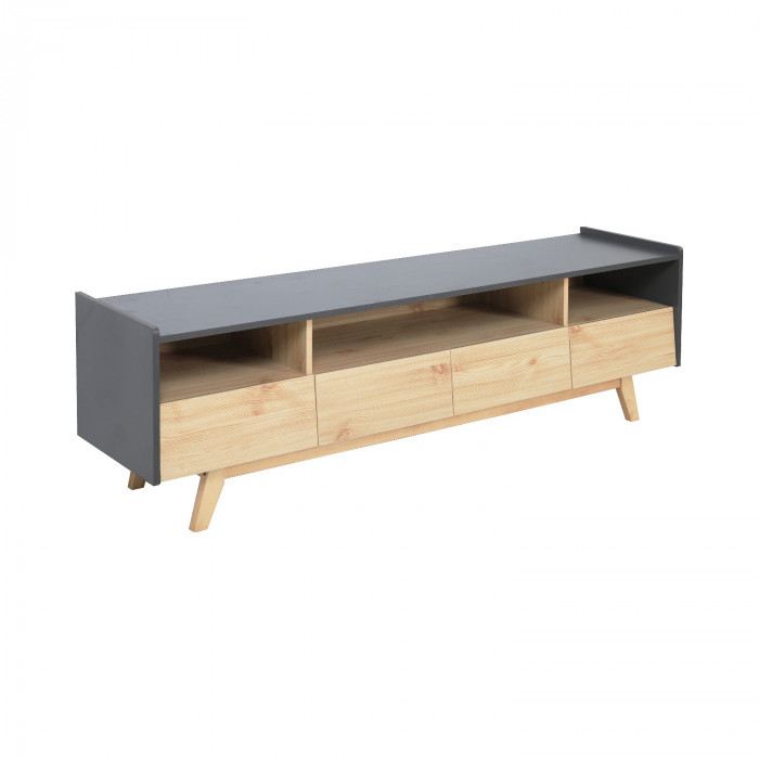 MUEBLE TV NATURAL/GRIS SERIE ICE 160X40X50CM THINIA HOME