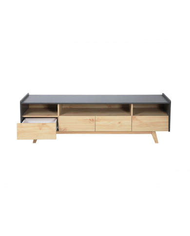 MUEBLE TV NATURAL/GRIS SERIE ICE 160X40X50CM THINIA HOME