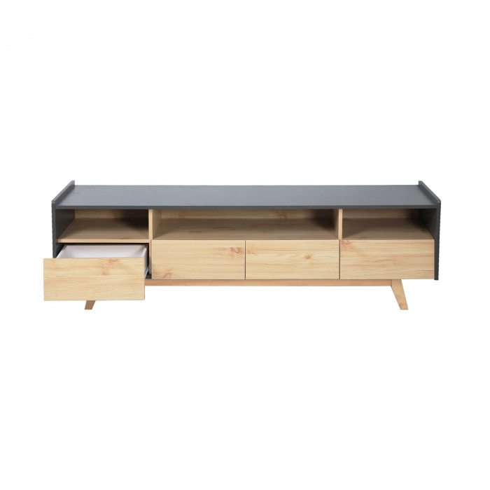 MUEBLE TV NATURAL/GRIS SERIE ICE 160X40X50CM THINIA HOME