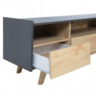 MUEBLE TV NATURAL/GRIS SERIE ICE 160X40X50CM THINIA HOME