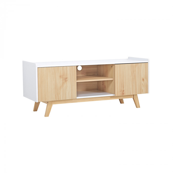 MUEBLE TV NATURAL/BLANCO SERIE ICE 120X40X50CM THINIA HOME