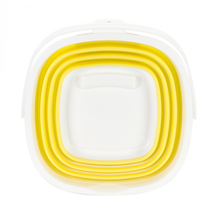 CUBO PLEGABLE CUADRADO AMARILLO 29,5X29,5X23,5CM 7HOUSE