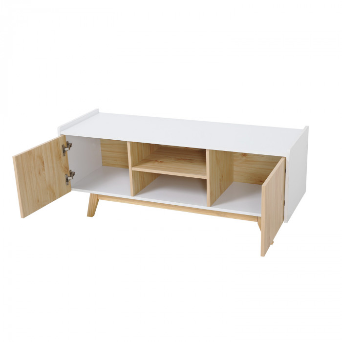 MUEBLE TV NATURAL/BLANCO SERIE ICE 120X40X50CM THINIA HOME