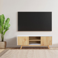 MUEBLE TV NATURAL/BLANCO SERIE ICE 120X40X50CM THINIA HOME