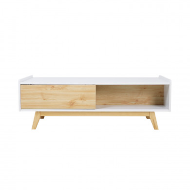 MESA DE CENTRO NATURAL/BLANCO SERIE ICE 120X60X40CM  THINIA HOME MESA DE CENTRO NATURAL/BLANCO SERIE ICE 120X60X40CM  THINIA HOME