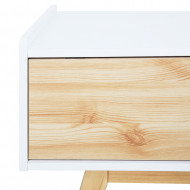 MESA DE CENTRO NATURAL/BLANCO SERIE ICE 120X60X40CM  THINIA HOME