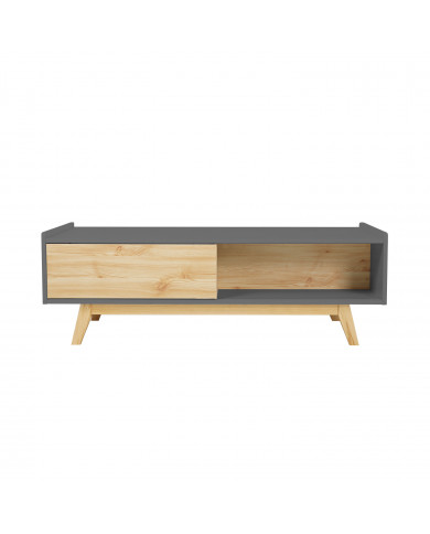 MESA DE CENTRO NATURAL/GRIS SERIE ICE 120X60X40CM  THINIA HOME