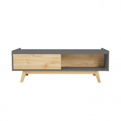 MESA DE CENTRO NATURAL/GRIS SERIE ICE 120X60X40CM  THINIA HOME