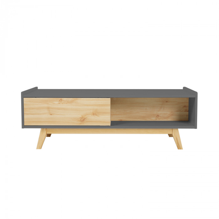 MESA DE CENTRO NATURAL/GRIS SERIE ICE 120X60X40CM  THINIA HOME