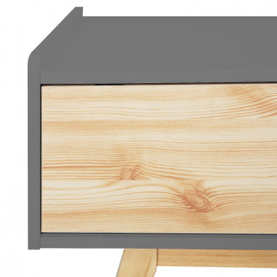 MESA DE CENTRO NATURAL/GRIS SERIE ICE 120X60X40CM  THINIA HOME