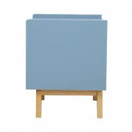 MESITA DE NOCHE NATURAL/AZUL SERIE ICE 45X40X50CM THINIA HOME