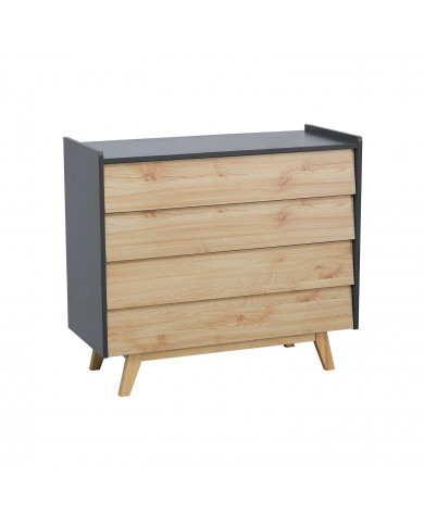 CÓMODA NATURAL/GRIS SERIE ICE 90X40X80CM THINIA HOME