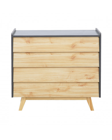 CÓMODA NATURAL/GRIS SERIE ICE 90X40X80CM THINIA HOME