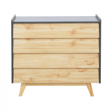 CÓMODA NATURAL/GRIS SERIE ICE 90X40X80CM THINIA HOME CÓMODA NATURAL/GRIS SERIE ICE 90X40X80CM THINIA HOME