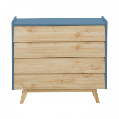 CÓMODA NATURAL/AZUL SERIE ICE 90X40X80CM THINIA HOME CÓMODA NATURAL/AZUL SERIE ICE 90X40X80CM THINIA HOME