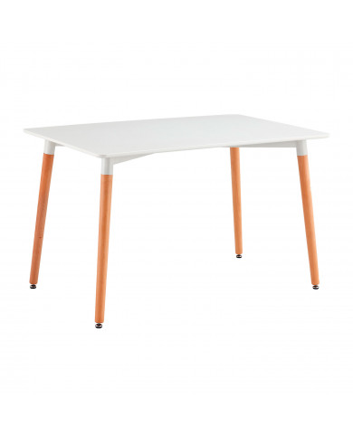 MESA MADERA BLANCA/MADERA 74*120*80CM THINIA HOME