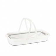 CESTA PLEGABLE GRIS/BLANCA 47,5x27,5x18,5cm 7HOUSE