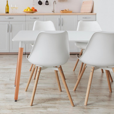 MESA MADERA BLANCA/MADERA 74*120*80CM THINIA HOME MESA MADERA BLANCA/MADERA 74*120*80CM THINIA HOME