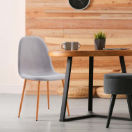 PACK 2 SILLAS COMEDOR LINO GRIS CLARO 90*51*44CM THINIA HOME