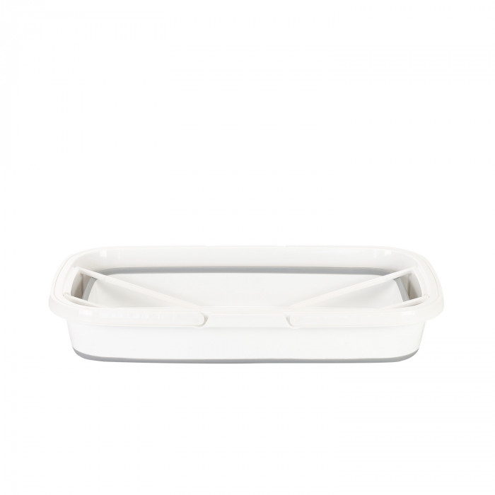 CESTA PLEGABLE GRIS/BLANCA 47,5x27,5x18,5cm 7HOUSE