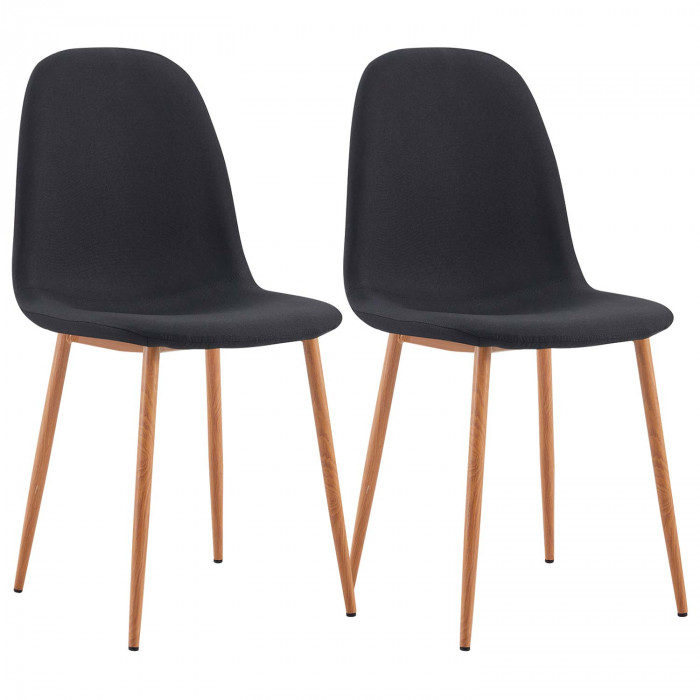 PACK 2 SILLAS COMEDOR LINO NEGRA 90*51*44CM THINIA HOME