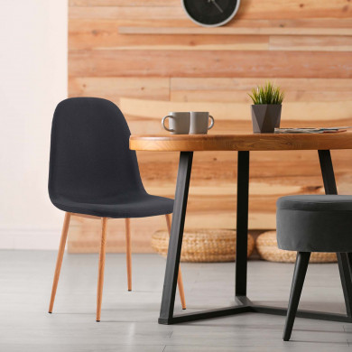 PACK 2 SILLAS COMEDOR LINO NEGRA 90*51*44CM THINIA HOME PACK 2 SILLAS COMEDOR LINO NEGRA 90*51*44CM THINIA HOME