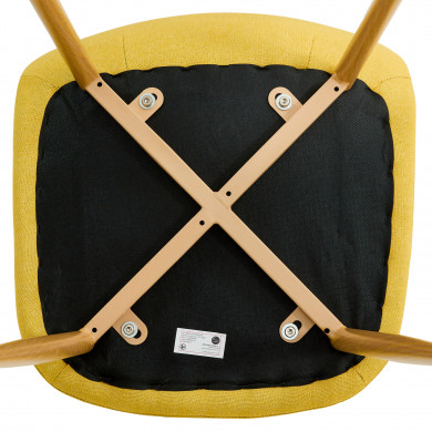 PACK 2 SILLAS COMEDOR LINO AMARILLA 90*51*44CM THINIA HOME PACK 2 SILLAS COMEDOR LINO AMARILLA 90*51*44CM THINIA HOME