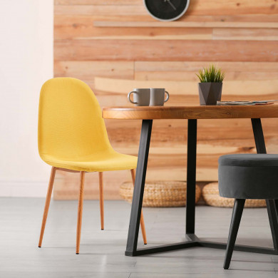 PACK 2 SILLAS COMEDOR LINO AMARILLA 90*51*44CM THINIA HOME PACK 2 SILLAS COMEDOR LINO AMARILLA 90*51*44CM THINIA HOME