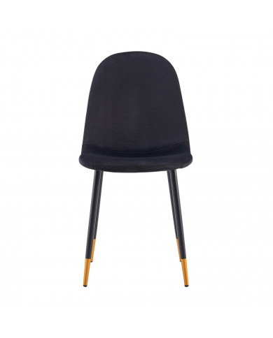 PACK 2 SILLAS COMEDOR TERCIOPELO NEGRO 90*51*44CM THINIA HOME