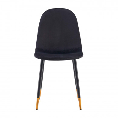 PACK 2 SILLAS COMEDOR TERCIOPELO NEGRO 90*51*44CM THINIA HOME PACK 2 SILLAS COMEDOR TERCIOPELO NEGRO 90*51*44CM THINIA HOME